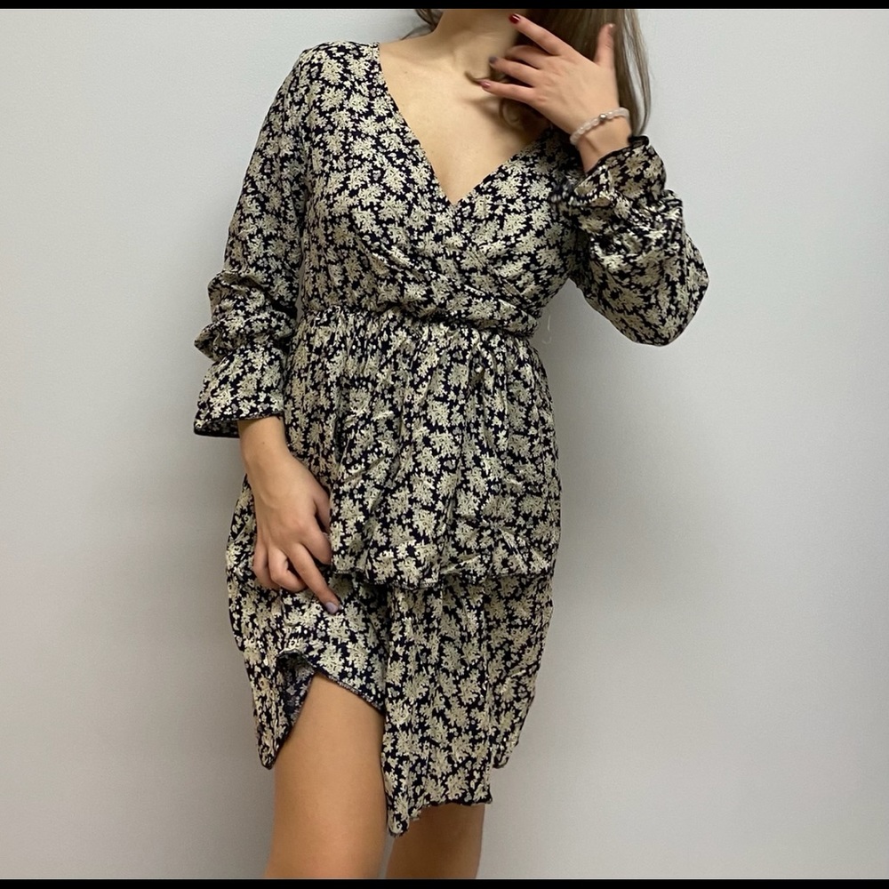 Flowery Long Sleeve Dress